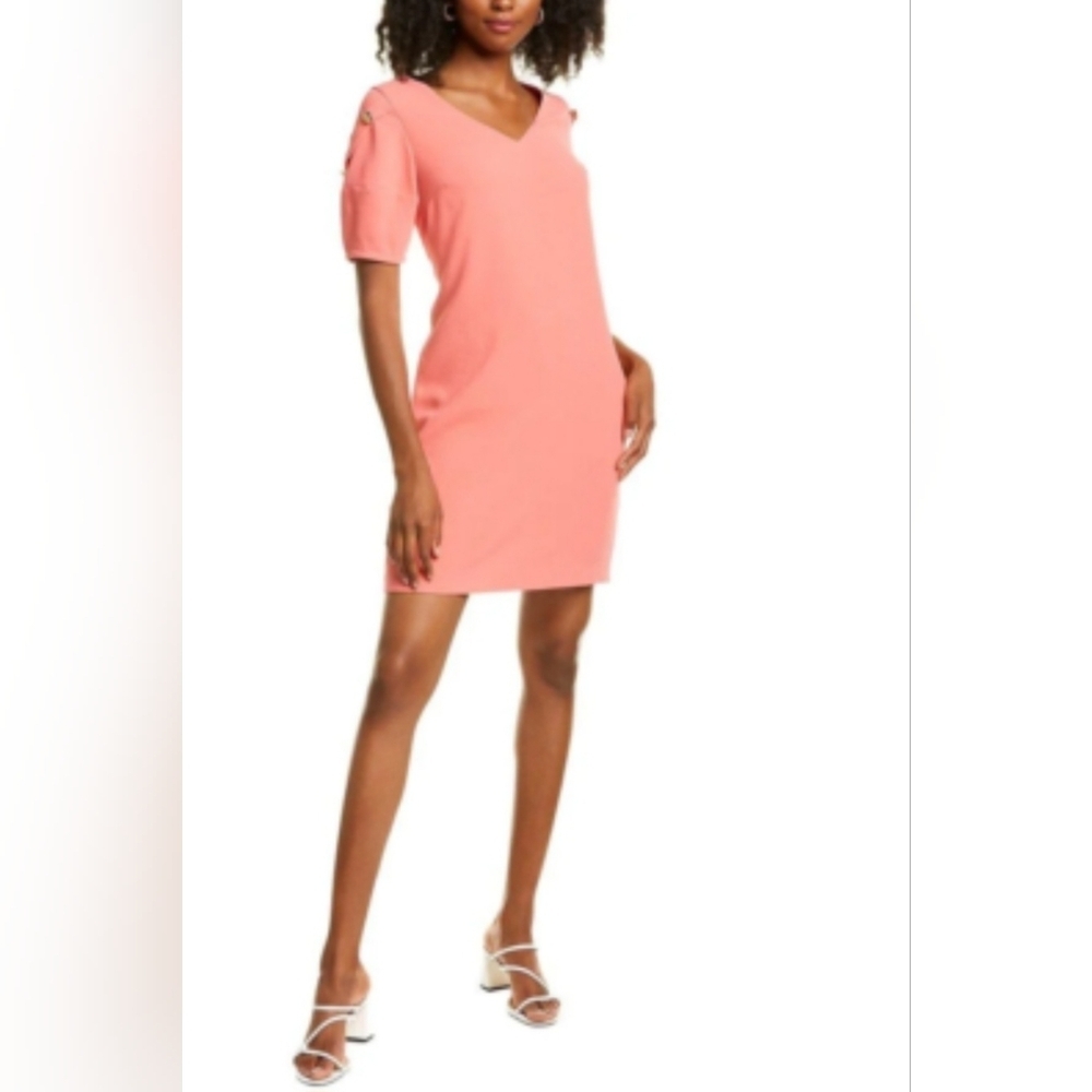 NWT Trina Turk Lemonade Pink Coral Sheath Dress Size 14​​